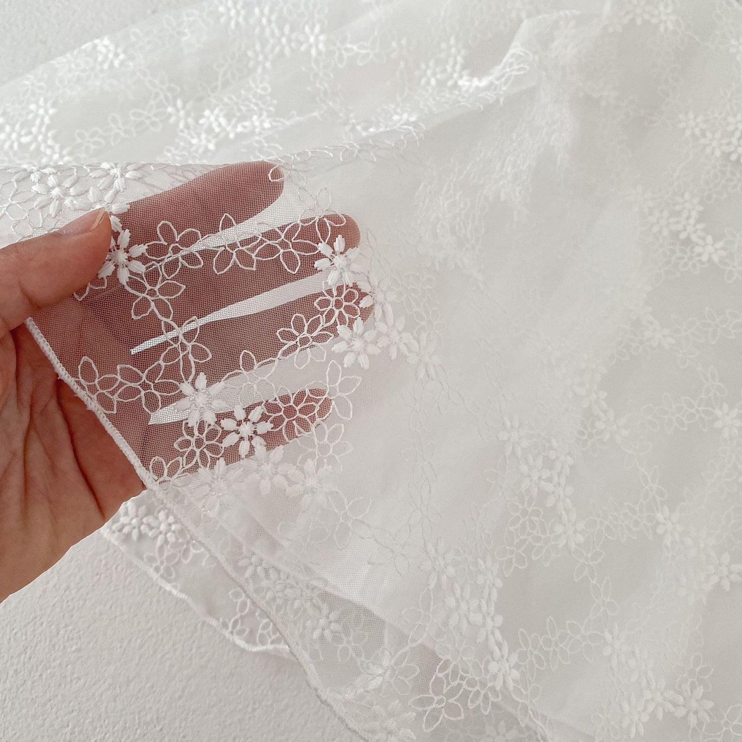 Bibi Tulle Summer dress with embroidered flower motif