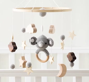 Baby Mobile with Crochet details