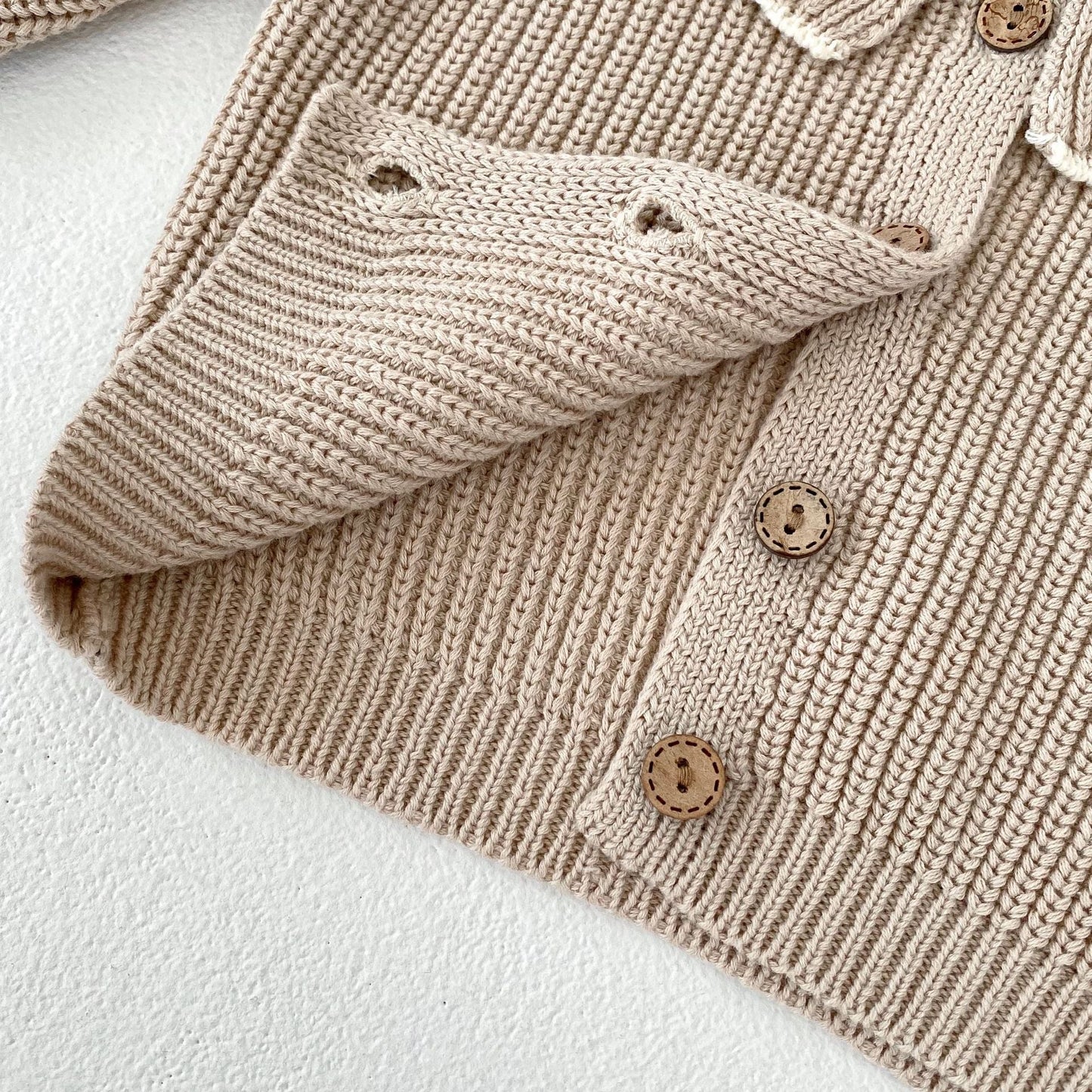 Gebreide Cardigan met Kraagje Comme deux Enfants