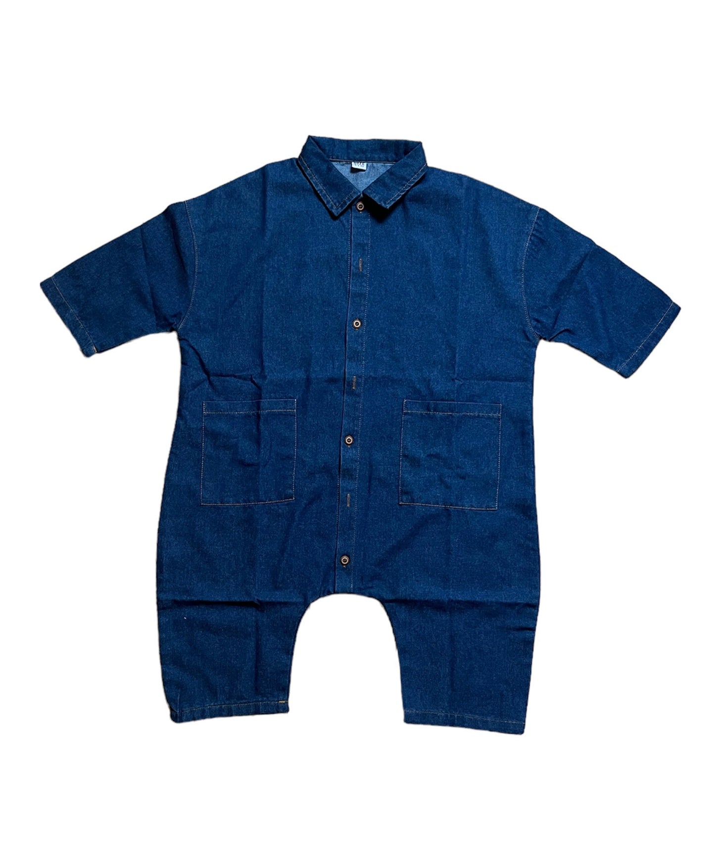 Oversized Denim Broekpak met lange mouwen en steekzakken Comme deux Enfants