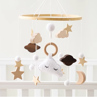 Baby Mobile with Crochet details